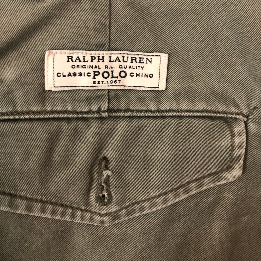 Ralph Lauren Polo cargo shorts 1 army green and 1 kaki size 38
